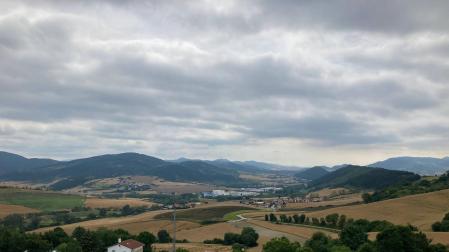 Vista parcial de Ezcabarte desde la localidad de Ezkaba