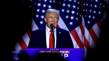 Trump, en su comparecencia celebrando la victoria