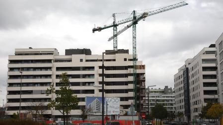 Una vivienda en construcción en Arrosadía