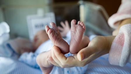 Imagen de un bebé nacido en el Hospital Reina Sofía de Tudela