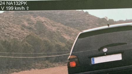 Vehículo detectado a 199 km/h en la NA-132