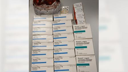 Algunos de los medicamentos sustraídos en el HUN por el arrestado