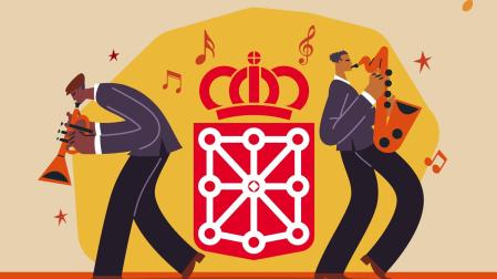 Ilustración de músicos tocando sus instrumentos