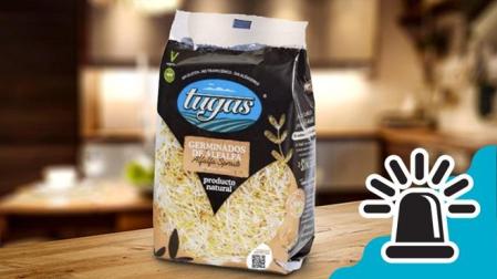 Alerta sobre la presencia de Salmonella en brotes germinados de alfalfa de la marca Tugas con fecha de caducidad del 08/11/2024