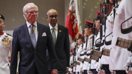 Carlos Gustavo, rey de Suecia, de visita oficial en Singapur