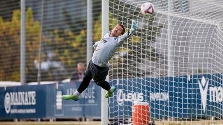 Aitor Fernández, en un entrenamiento reciente.