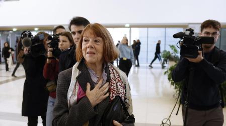Gisele Pelicot, a su llegada este lunes a los juzgados en Aviñón