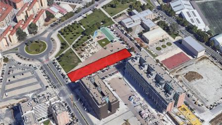Lugar que ocupa la parcela subastada en Arrosadía