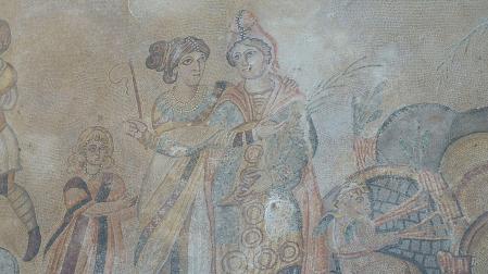 Mosaico del yacimiento arqueológico de Noheda, en Cuenca