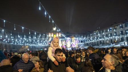 Fotos del encendido de la iluminación navideña en Tudela.