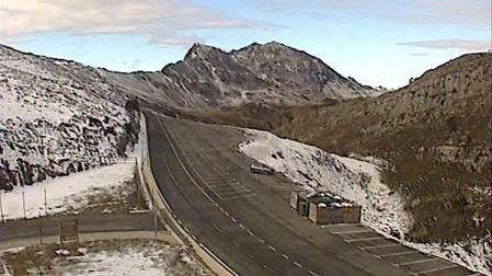 Imagen de la webcam del parking de Belagua este jueves