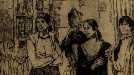 Mujeres de la vida, uno de los grabados del periodo 1932-33