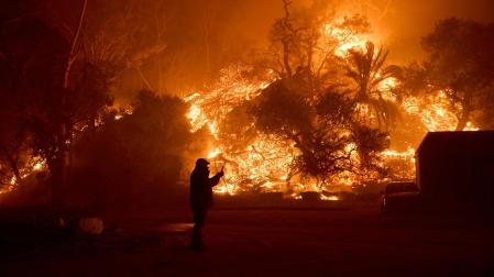 Incendio que se ha producido en la zona de Malibú, en el estado de California