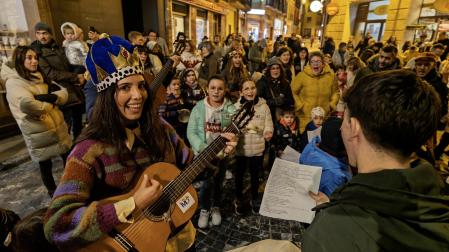 Un momento de la ronda de villancicos celebrada el jueves que abrió la programación navideña