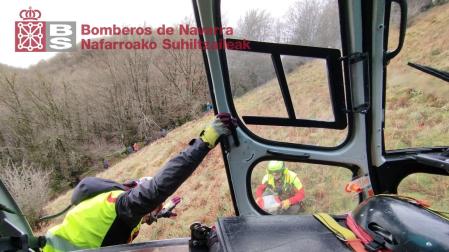 Un senderista de 64 años ha sido rescatado este domingo por la mañana en Azinziniturri (Areso)