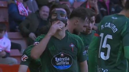 Aitor Buñuel, en la celebración del gol