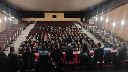 Imagen del momento de la reunión celebrada el lunes 16 en Tafalla