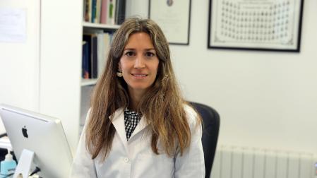 La nutricionista Patricia Lloves, en su consulta en la calle Iturrama
