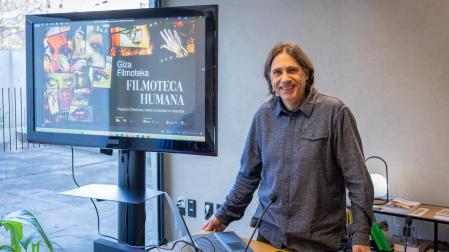 José Antonio Vitoria, ayer en la presentación del proyecto y de los microdocumentales
