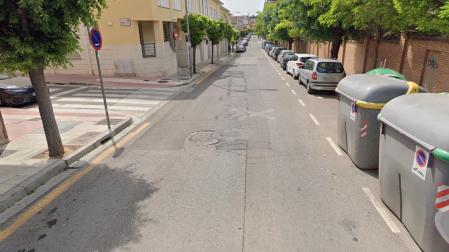 Calle San Francisco Javier de Tudela, donde ha tenido lugar el suceso