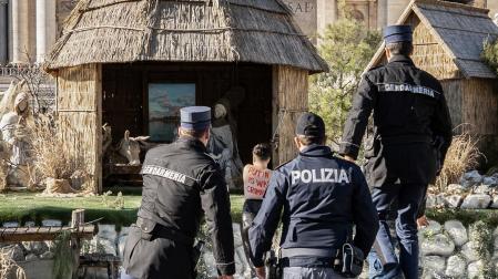 La Policía, en los instantes previos al arresto