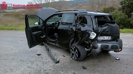 Estado en el que ha quedado uno de los vehículos implicados en el accidente