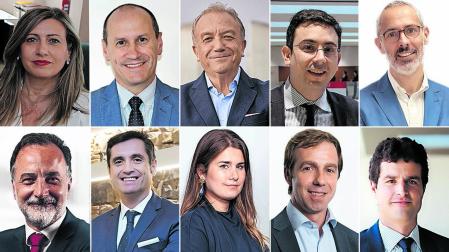 Idoia Zabaleta (UPNA), Guillermo Barrios (Universidad Rey Juan Carlos), José Ramón Lacosta (Institución Futuro), Antonio Moreno (Universidad de Navarra), Jorge Martínez (Grant Thornton), José Ignacio Pérez de Albéniz (Arpa Abogados), Igor Alonso (Bestax Abogados), Adriana Pueyo (Foro Europeo), Ignacio Olábarri (Crea Inversión) y Erik Zabala (Zabala Innovation)