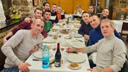 Los futbolistas, en la cena del Zubiondo
