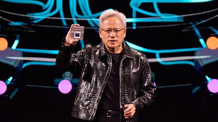 El director ejecutivo de Nvidia, Jensen Huang, durante la presentación