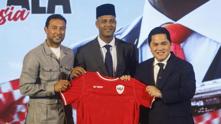 Patrick Kluivert, en su presentación este domingo como nuevo seleccionador de Indonesia