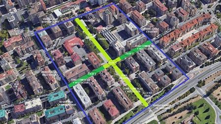 El PSN de Pamplona propone una supermanzana peatonal para el barrio de Iturrama