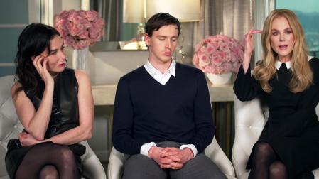 De izda. a dcha., Halina Reijn , Harris Dickinson y Nicole Kidman durante la presentación de 'Babygirl' /