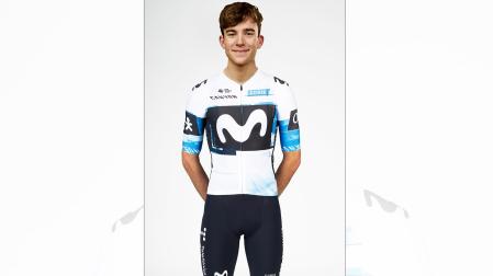 Michel Hessmann, con el maillot del Movistar /