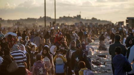 Gazatíes de regreso al norte de la Franja de Gaza