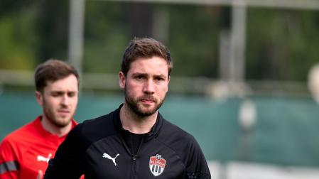 Andoni Sesma, en una sesión de pretemporada del Khimki en Antalya (Turquía)