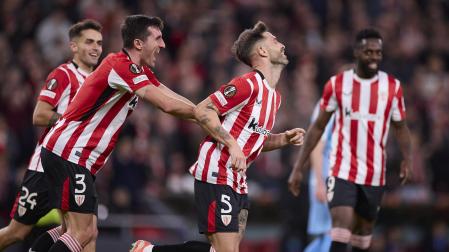 Celebración de un gol del Athletic