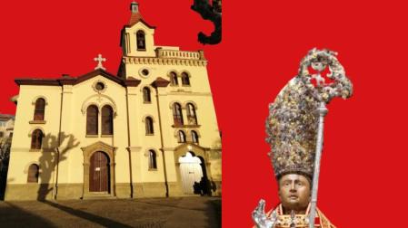 La segunda misa de la Escalera homenajea a los padres corazonistas que han gestionado la basílica de San Fermín de Aldapa