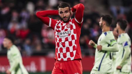 Abel Ruiz se lamenta tras marrar la pena máxima en el primer tiempo /