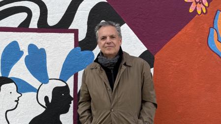 Juan Manuel Ros, responsable de la investigación, posa en Pamplona