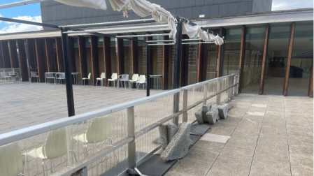 Aspecto de la terraza a reparar