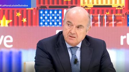 Luis de Guindos, durante la entrevista en 'La Hora de la 1'