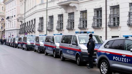 Vehículos policiales en Austria
