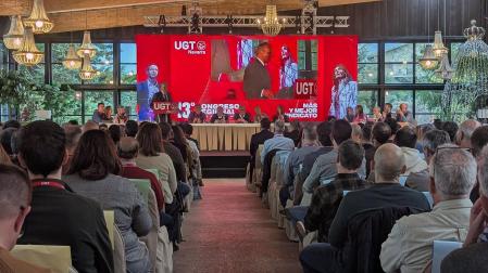 Intervención del presidente de la CEN, Manuel Piquer, en el XIII Congreso de UGT en Navarra