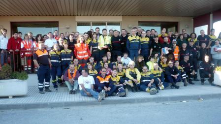 Imagen de archivo de un grupo de voluntarios de protección civil en Peralta