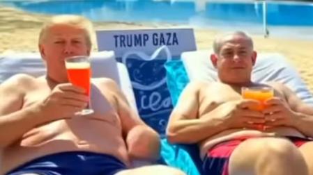 Trump con Netanyahu, en una imagen generada por IA