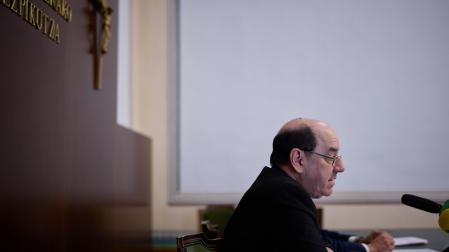 Florencio Roselló, en un momento de su comparecencia, este 28 de febrero.