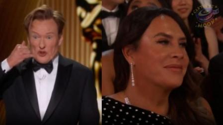 Conan O'Brien hizo algunas bromas refiriéndose a la polémica por los antiguos comentarios ofensivos y racistas publicados por la intérprete española en redes sociales.