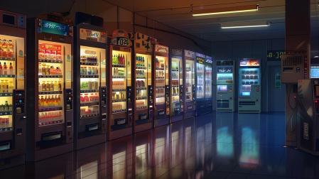 Imagen de archivo de varias máquinas de vending