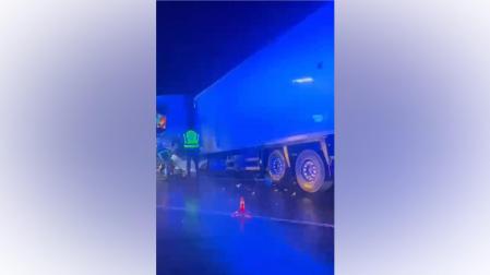 Accidente de un tráiler en el punto kilométrico 66 de la N-121
