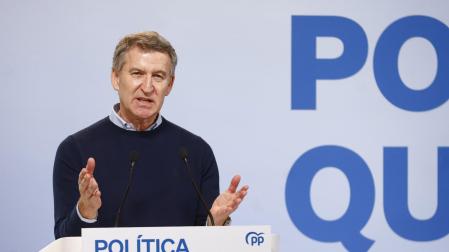 El líder del PP, Alberto Núñez Feijóo, este domingo